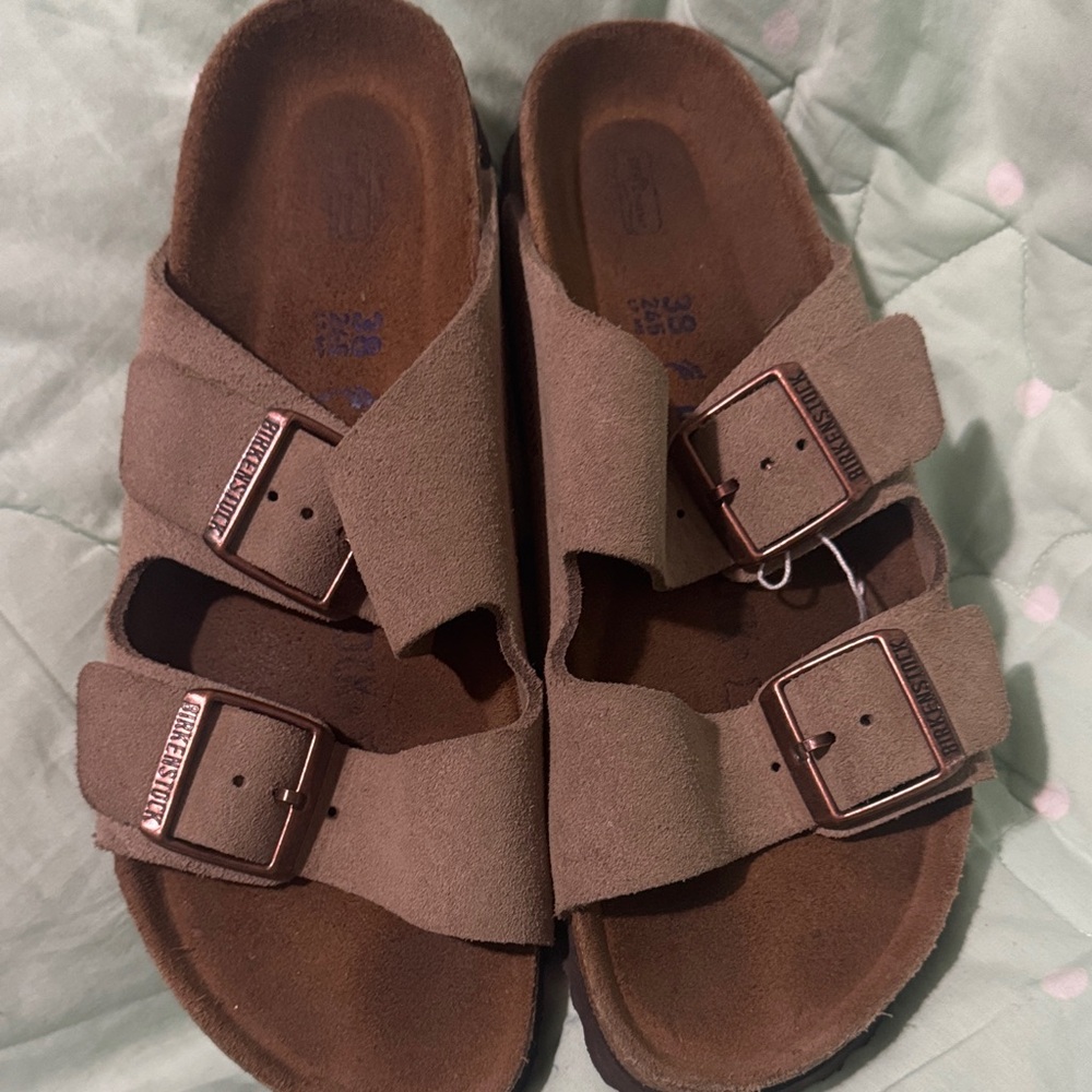 Birkenstock Kids Tan Double Strap Sandals